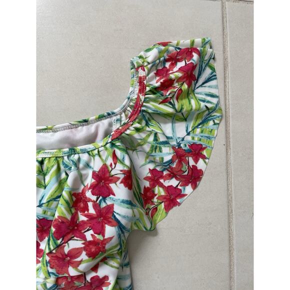 Cabana Del Sol Swim One Piece Swimsuit Multicolor Floral Swimwear - Picture 2 of 11